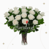 Jarrón con 24 Rosas Blancas